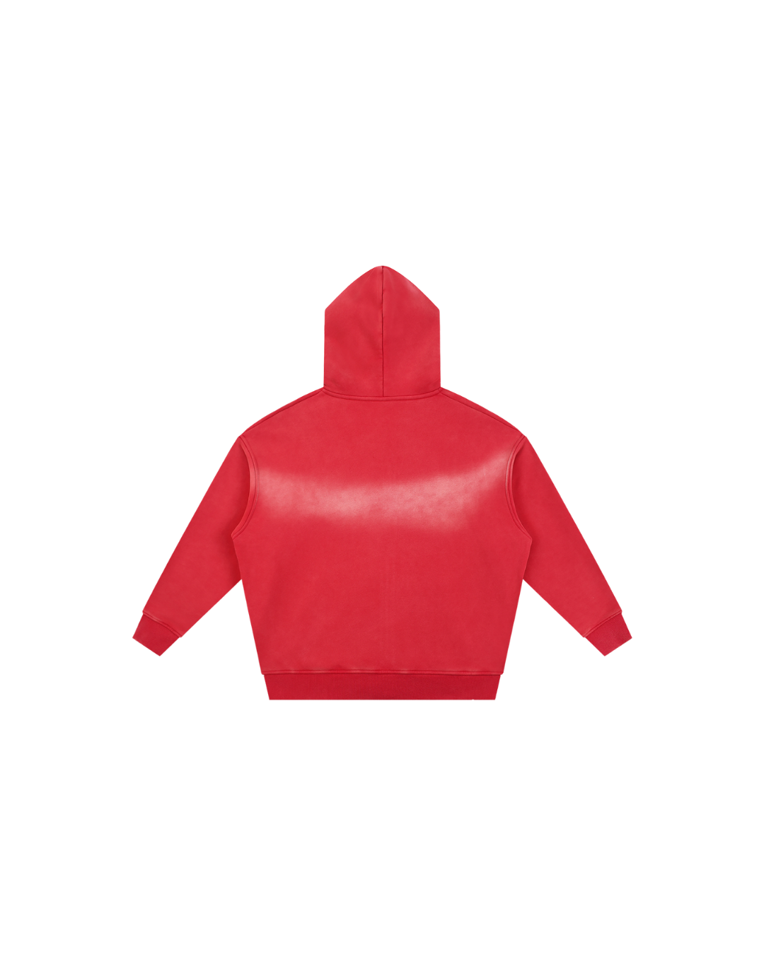 Red Sun-Faded Zip Hoodie