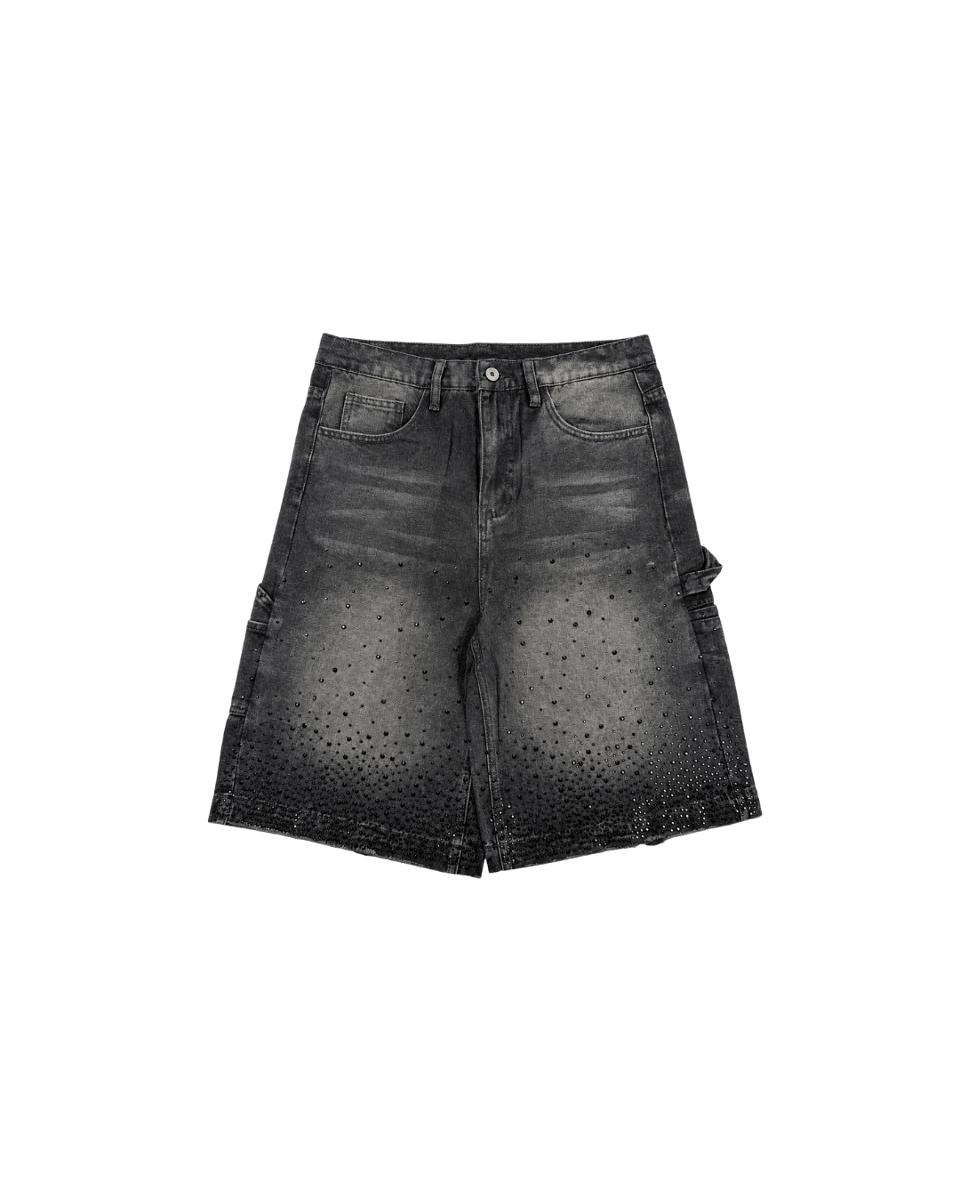 INYAHWEH Rhinestone Denim Shorts - Shorts - INYAHWEH faith-based fashion brand